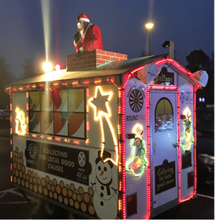 The club’s illuminated Christmas float